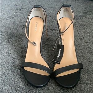 Black skinny Strap heels